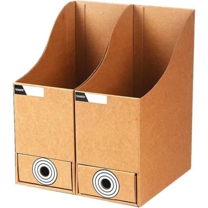 ZEEREE 10 Pièce Porte Revues A4 En Papier Kraft, 9 C Solide Porte