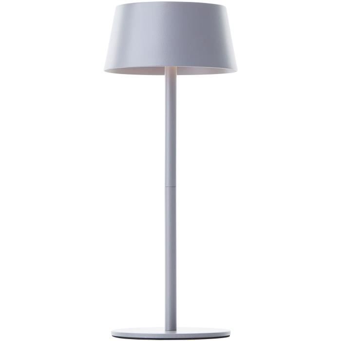 lampe de table d'extérieur - brilliant - picco - led et solaire - métal et plastique - 5 w - gris dépoli