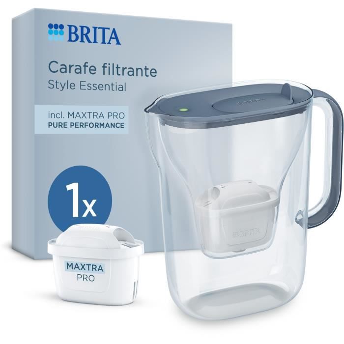 Carafe filtrante BRITA Style Essential minéral Capacité dont deau filtrée 1 filtre Maxtra Pro Pure performance - vue 2
