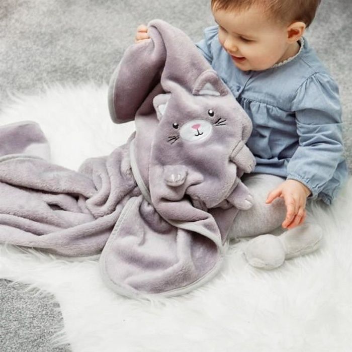Plaid Chat Doux Pour Bebe Cadeau Maestro Cdiscount Puericulture Eveil Bebe