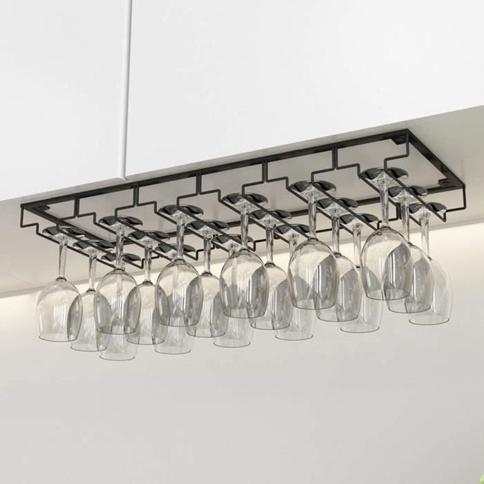 Étagère à Vin Murale En Métal Industriel - Porte Bouteilles Et Verres Pour Cuisine Ou Bar