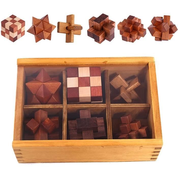 Casse Tete En Bois 6 Pieces Solution