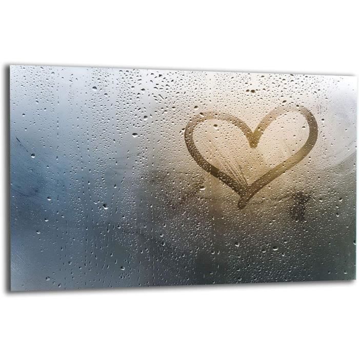 DEQORI Paroi arrière de cuisine en verre - Motif perroquet dans nuage de couleurs - 80 x 60