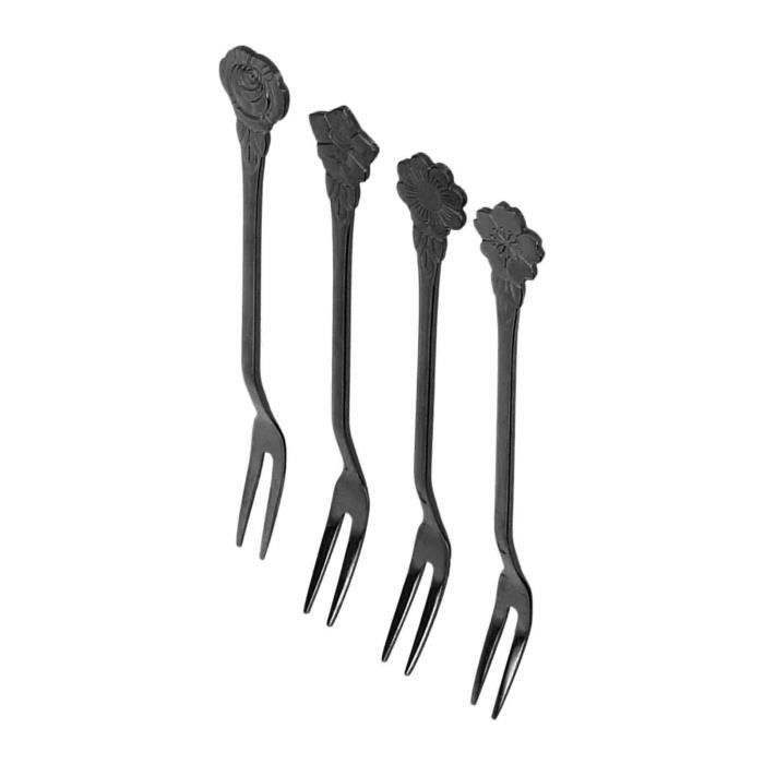4 Pcs Fourchette À Fruits En Acier Inoxydable Enfant Fourchettes