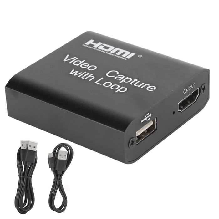 Carte de Capture Externe USB en Direct Haute Définition USB vers HDMI avec Sortie en Boucle pour Switch Jeu HB038 -ZOO