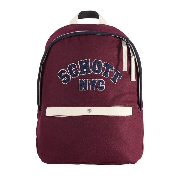 SCHOTT Sac dos Rouge Bordeaux Primaire Coll ge Bordeaux
