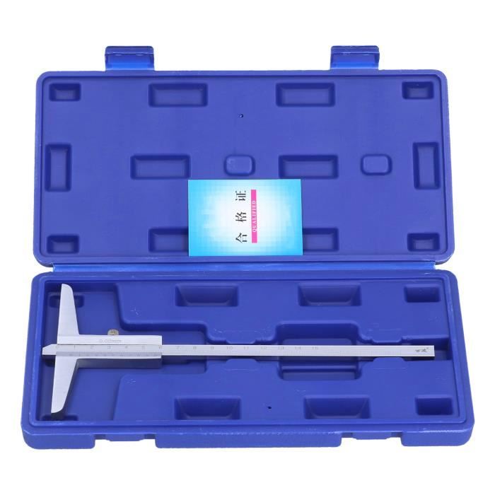 KATSU Jauge De Profondeur 0-150mm Précision 0,02mm - Pied à Coulisse Vernier Métrique