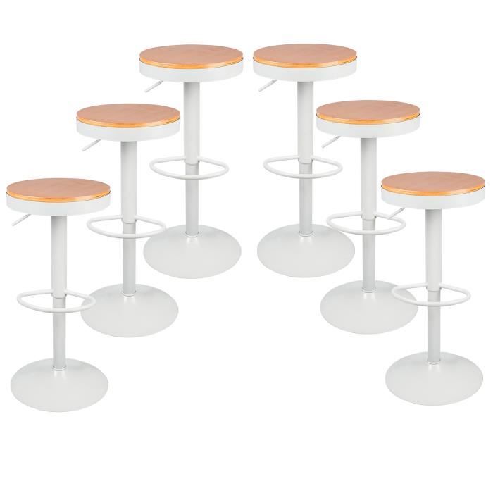 COSTWAY Lot De 6 Tabourets Empilables Noirs - Structure Métal X - 100kg - Pour Enfants Adultes
