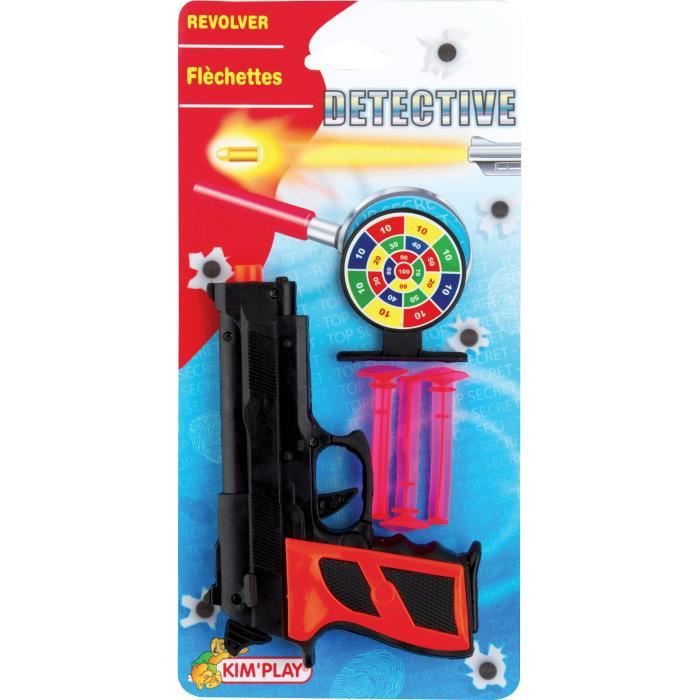 Pistolet plastique 3 fléchettes - Arme police