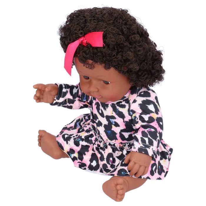 KIMISS Poupée Reborn 12in noir bébé fille poupée afro cheveux