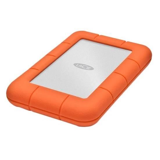 Disque dur externe LaCie Rugged Mini – 2TB – USB 3.0 – Alimenté par port USB – Orange