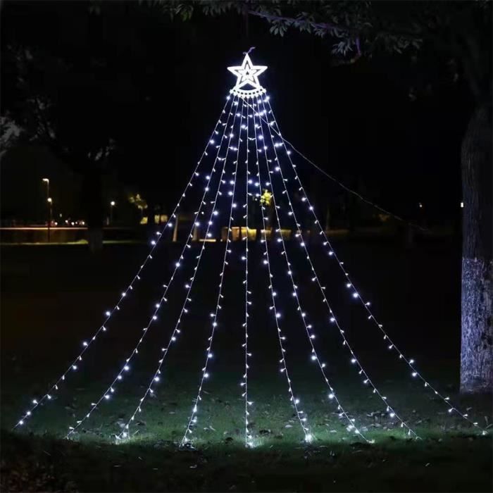 Lumière solaire de décoration d'arbre de Noël à LED d'extérieur - Cdiscount  Maison