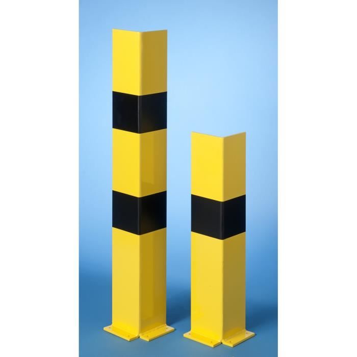 Protège rack d'angle - 2 cotés - tôle 5mm - jaune Mottez B371S ...