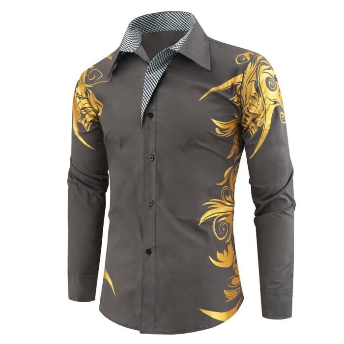 YAOBAOLE Chemise Homme Regular Fit - Manches Longues 100% Polyester | Poche Poitrine | Business/casual/mariage