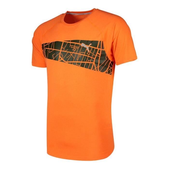 tee shirt puma homme orange