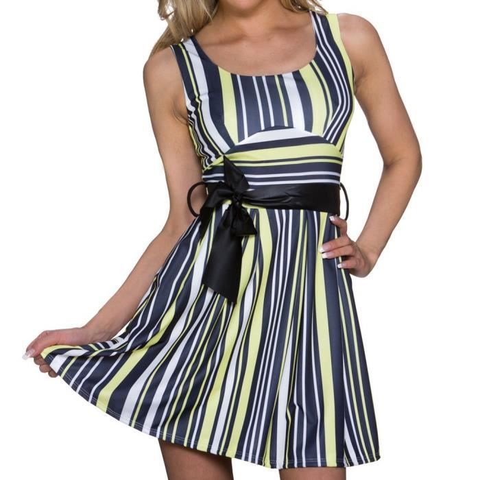 robe jaune et blanche