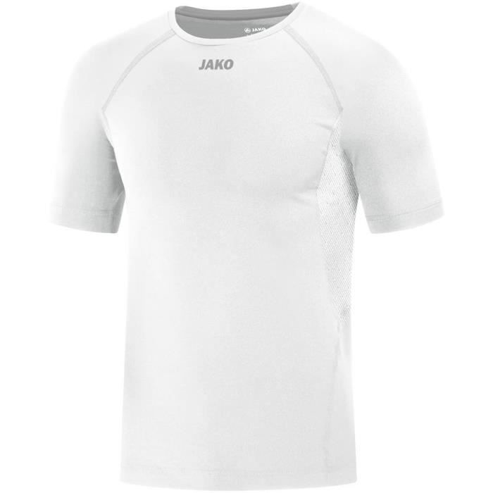 t-shirt de compression jako 2.0 pour homme - blanc - manches courtes - respirant