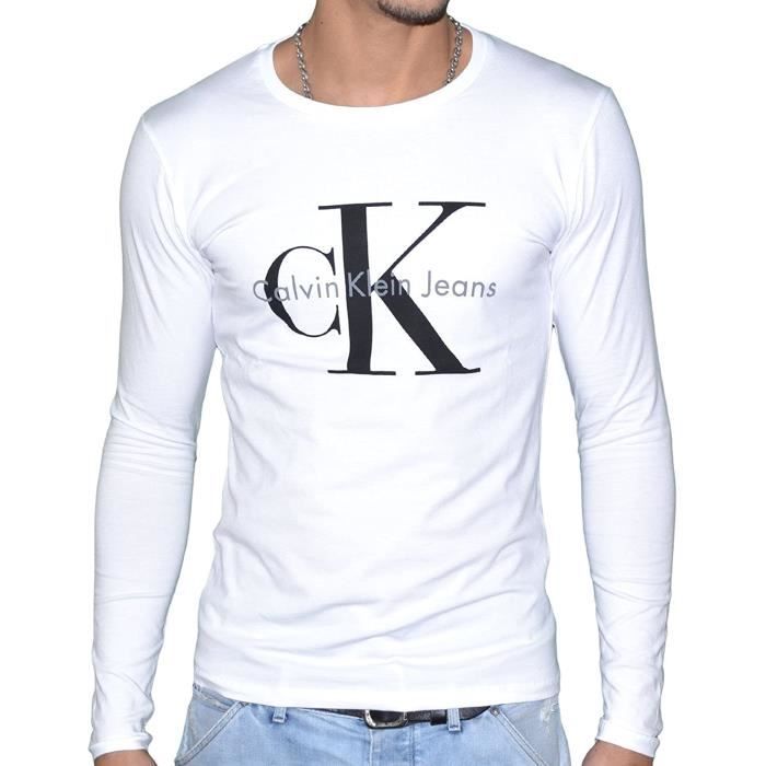 Homme T-shirts T-shirts Calvin Klein Urban/Blanc Coton Calvin Klein pour homme en coloris Bleu 