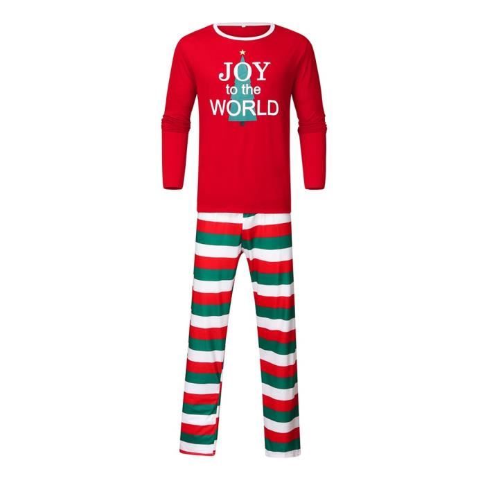 Pyjama Noël Enfant – Haut Manches Longues + Pantalon, Motif Mignon – Fille Et Garçon, Coton, Tailles 12 Mois à 8 Ans