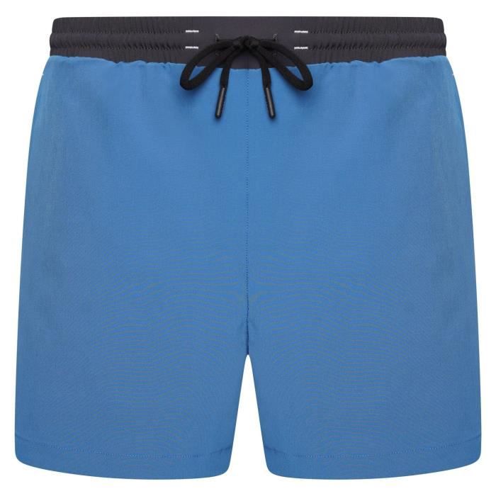 short de bain homme cascade dare 2b - bleu - polyester - poches latérales et arrière