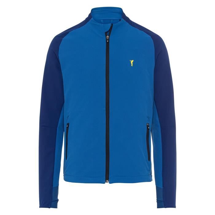veste de golf déperlante typo windbreaker - golfino - strong blue - m/l