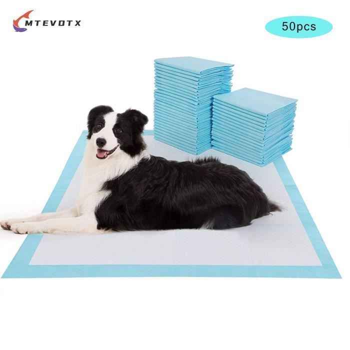 Comparer les prix de Tapis éducateurs pour Chiots - MTEVOTX - Lot de 50 - Taille moyenne - Super absorbants - 60 x 45 cm