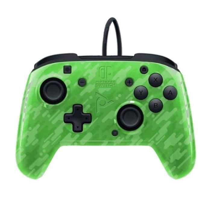 Manette de jeu - PDP - Faceoff Camo - Filaire - Nintendo Switch - Audio intégré
