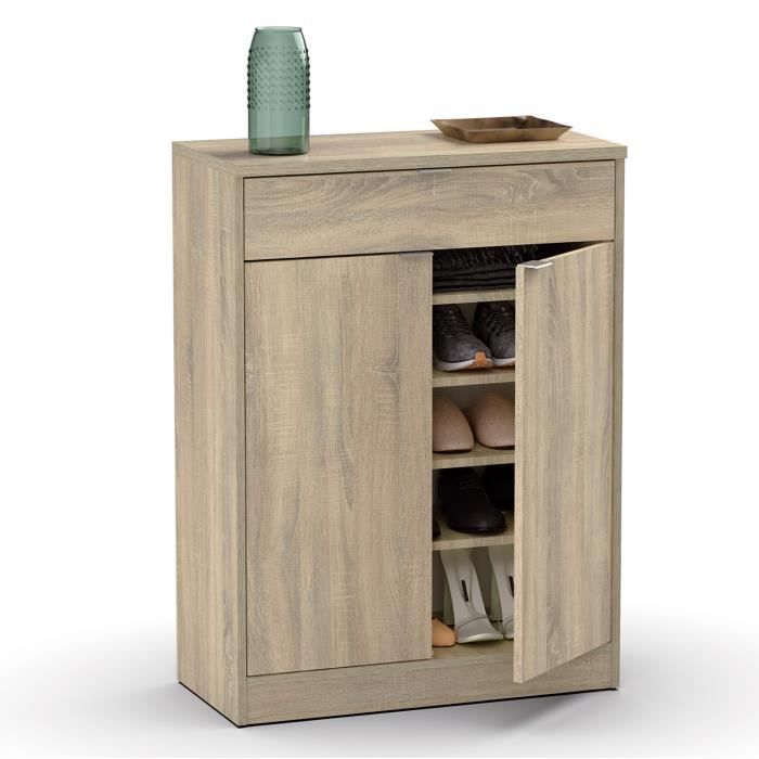 Commode meuble à chaussures coloris cambrian - Hauteur 101 x Longueur 75 x Profondeur 36 cm Commode meuble à chaussures coloris cambrian - Hauteur 101 x Longueur 75 x Profondeur 36 cm