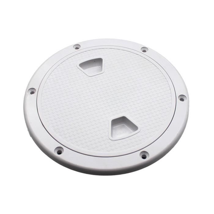 Couvercle De Trappe Rond Antidérapant 4 Pouces (10 Cm) En ABS – Détachable, Pour Yacht, Camping-car, Inspection – Solide Et Résistant Aux Intempéries