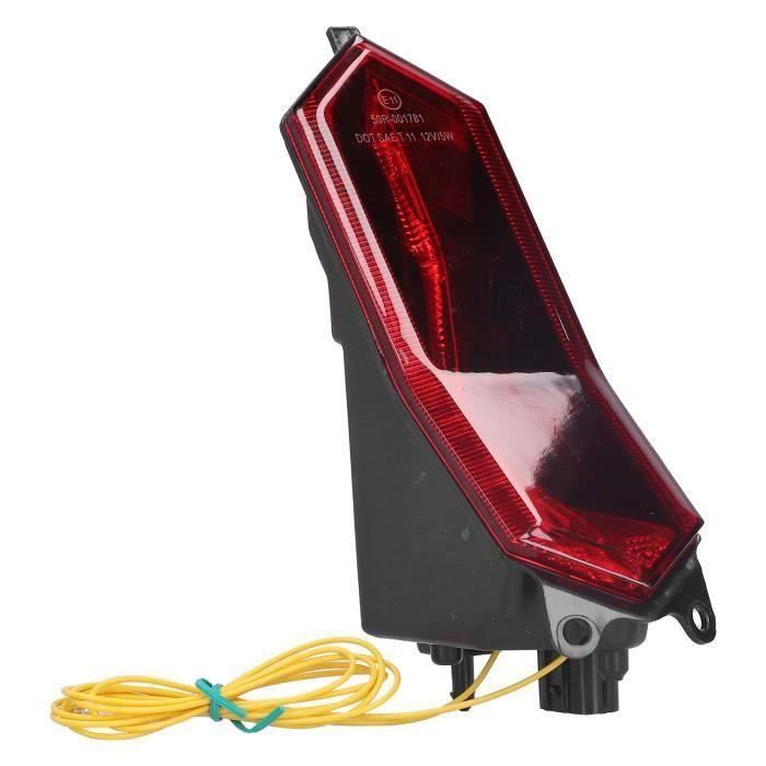Feu Arrière LED Moto/ATV - 12V - 15 LEDs - Fonction Stop Et Clignotant - Étanche Et Résistant