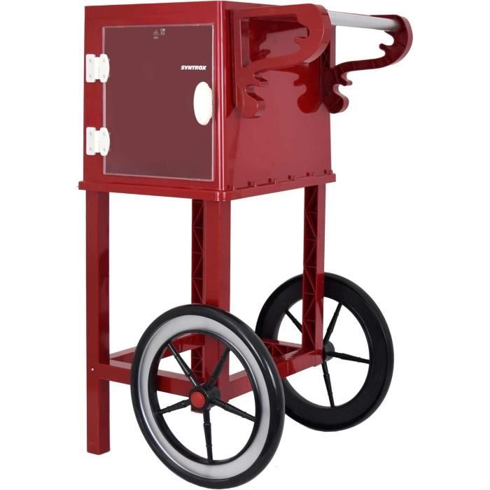 Chariot Pour Machine à Popcorn Professionnelle – Royal Catering, Acier Noir Et Or, Avec Rangement