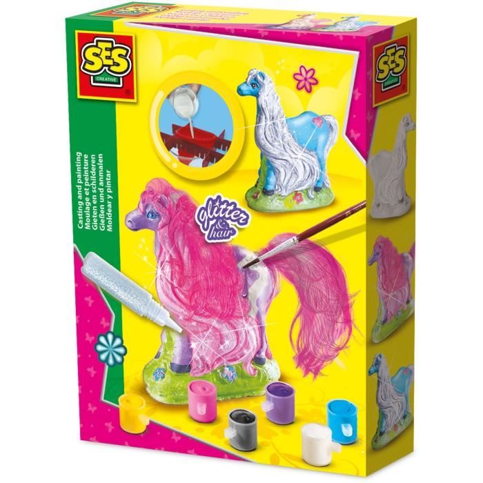 Moulage et peinture - SES CREATIVE - Cheval avec crinière - Figurines en plâtre