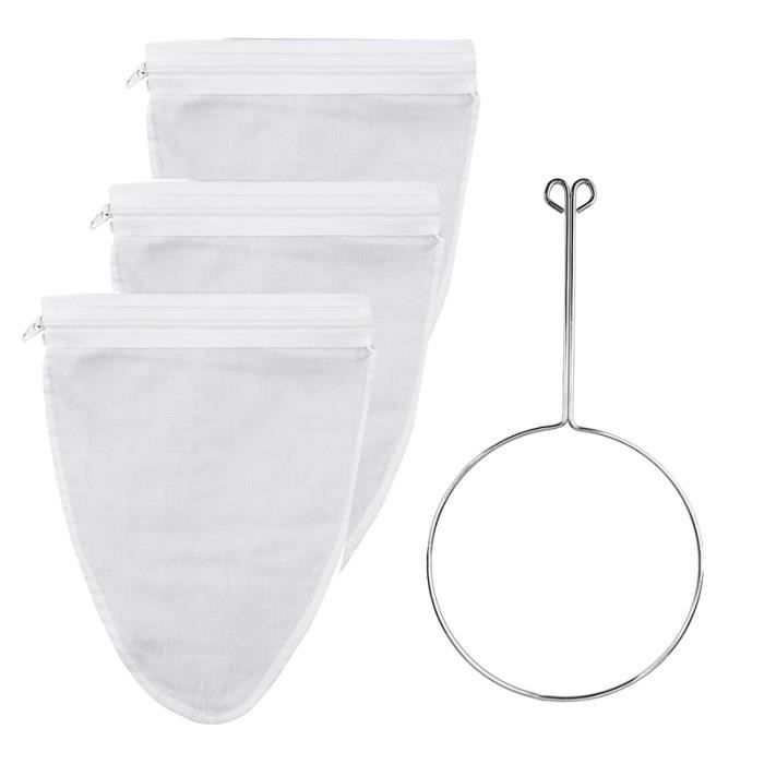 Sacs à lait réutilisables pour noix, passoire en coton naturel non blanchi, sac en tissu de omage, nourriture, omage, yaourt, filtre de cuisine à mailles fines  15
