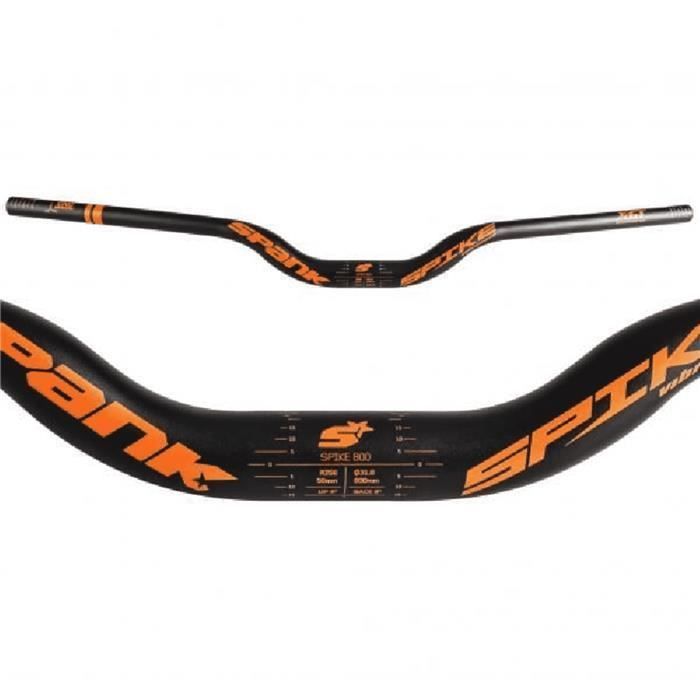 Cintre Spank Spike 800 Race Rise 50mm 31.8mm - Noir/Gris LTD, Parfait Pour Freeride, DH Et Enduro