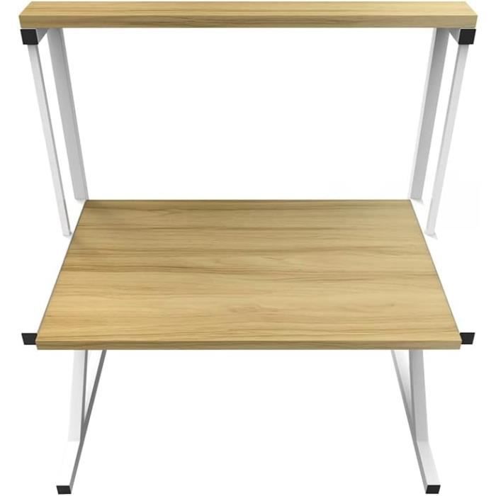 Étagère Stable En Bois Pour Four à Micro-ondes Avec Crochets, Support De Four, Grille à Rôtir, étagère De Plan De Travail Pour Micro-ondes, étagère De