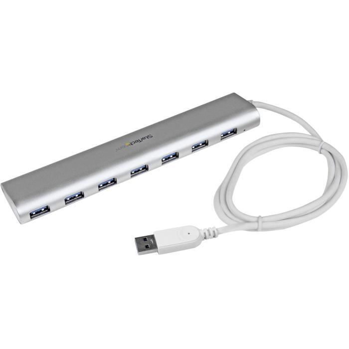 HUB - STARTECH.COM - ST73007UA - Hub USB 3.0 compact 7 ports en aluminium avec câble intégré