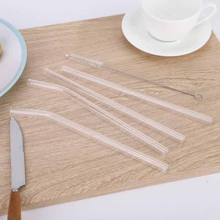 Distributeur à Pailles En Verre – Capacité 100 Pailles Incluses – Taille M – NEUF