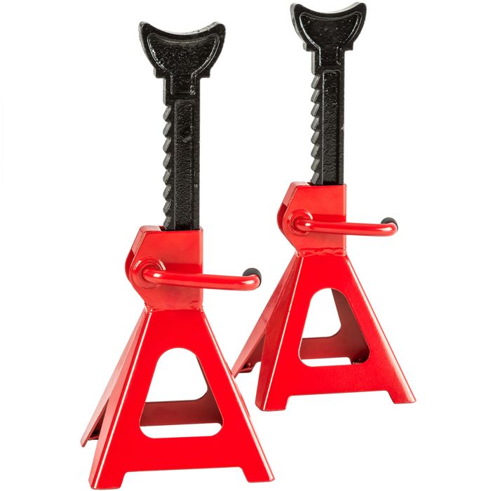 Supports à Fente avec cliquet de Levage pour Camion Lot de 2 chandelles d’essieu réglables en Acier de Joycece durables pour Voiture à Suspension Basse 3 tonnes 