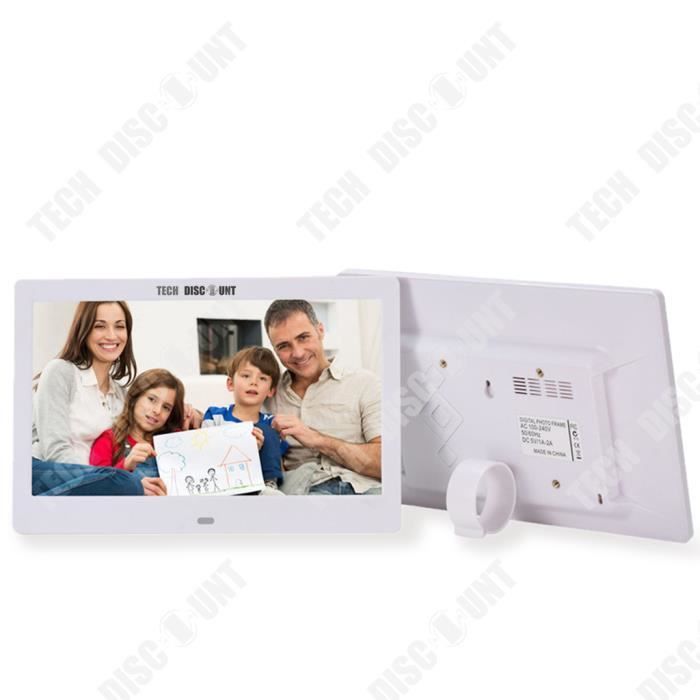 TD® Cadre photo numérique de 7 pouces, album multimédia, prise en charge du calendrier intelligent haute définition vidéo plein form