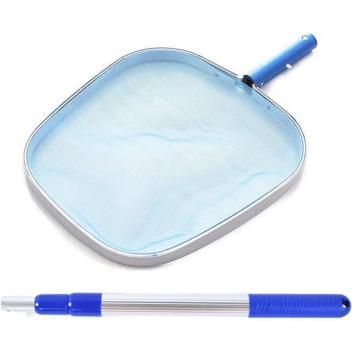 Épuisette De Piscine Télescopique 156 Cm - Maille Fine, Manche 1,14 M Réglable, Pour Feuilles Et Débris