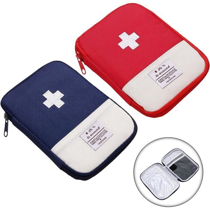 Dellyy Trousse De Premier Secours Vide - 2 Pièces - Sac à Médicaments Portable - Voyage Ou Maison