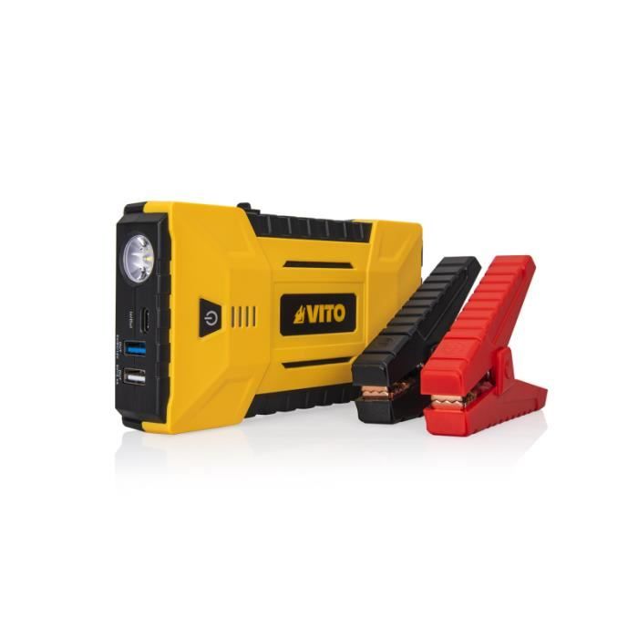 Chargeur démarreur de batterie 12V 13000mAh + appareils électroniques Chargeur USB Câble de démarrage 300A VITO Jaune