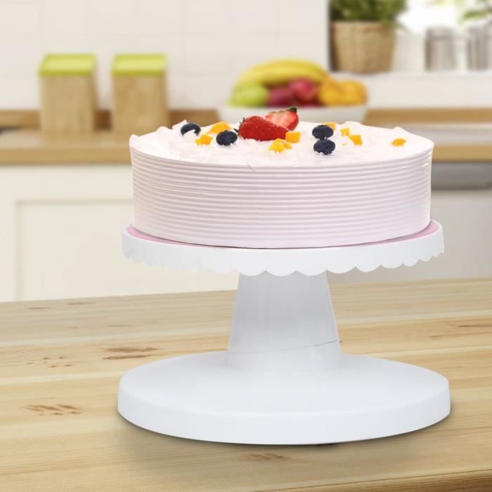 Plateau à Gâteau Rotatif GOEDCH 27 Cm - Avec 2 Spatules à Glace Et 3 Spatules à Pâte Plateau Tournant Pour Gâteau Plateau à Gâteau Rotatif GOEDCH 27 Cm - Avec 2 Spatules à Glace Et 3 Spatules à Pâte Plateau Tournant Pour Gâteau