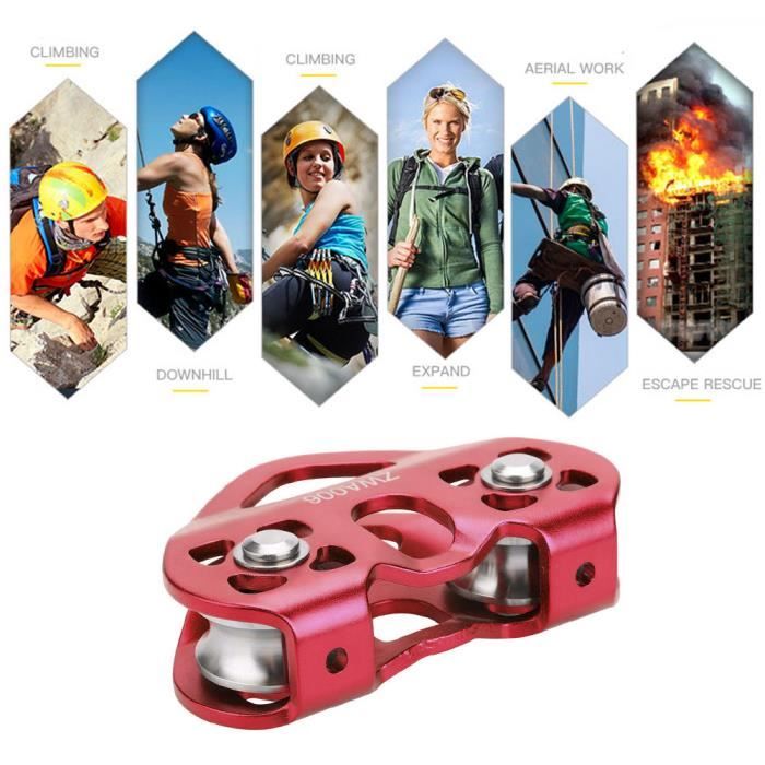 Cable Line Rescue YOSOO 30KN double poulie Zip Line Rescue Cable Trolley Équipement d ...