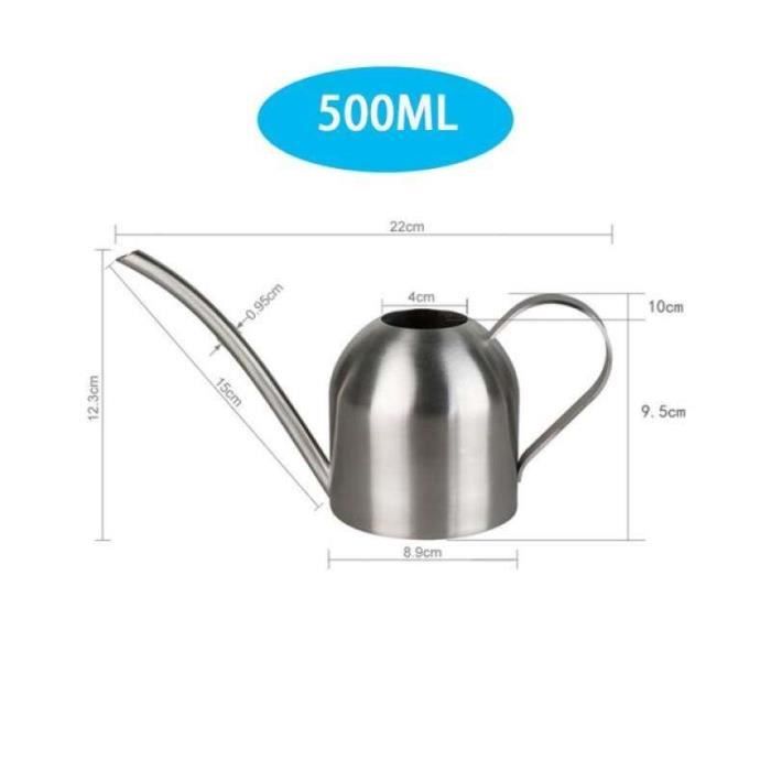 Arrosoir En Acier Inoxydable Bronze - Bec Long, Poignée Ergonomique, 3 Tailles (400/900/1500 Ml)