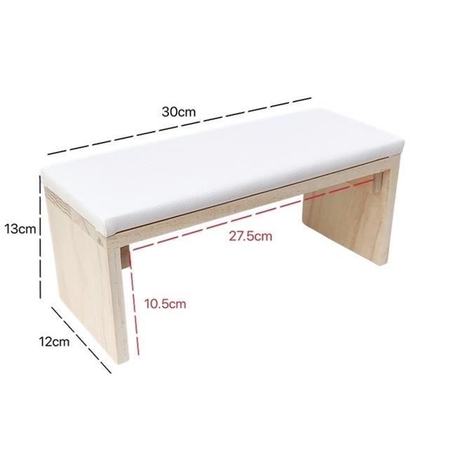 Table de manucure en bois laqué blanc avec aspirateur intégré, sac et  coussin repose-main