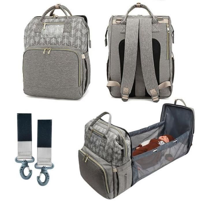 Sac à Langer Grande Capacité SONARIN - Fourre-Tout Imperméable Avec Matelas à Langer Et Bandoulière
