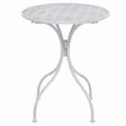 Luxueux Magnifique-Ensemble repas de jardin ou balcon - Set bistrot 1 table et 2 chaises - Acier Blanc grisâtre-1