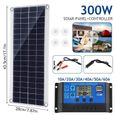 Kit de panneau solaire 300 W module solaire flexible+Onduleur 4000W pour camping-car,bateau,tente,voiture,remorque-1