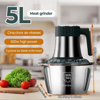 Mini Hachoir Électrique,Hachoir Alimentaire Processeur De Hachoir Legume Avec 300ml Bol En Verrehachoirs A Viande Electrique Pour Aliments Pour Bebeviandepimentail Fruits Mini Mixeur 95712025